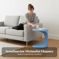 S-Shaped End Table Nordic Design S-Shaped Accent Table Creative Shape for Office