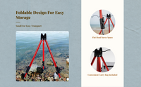 Retractable aluminum fishing rod holder for outdoor support