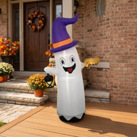 Inflatable Halloween Ghost Inflatable Quick and Easy Setup Inflatable Ghost Spooky Outdoor Decoration Smiling for Homeowners, Families, Yard, Lawn, Porch