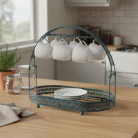 Coffee Cup and Saucer Organizer Stable 2-Tier Cup Stand Sturdy for Dining Room