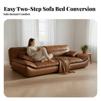 transformable Loveseat Bed Multi-Functional Boat-Shaped Futon Bed Foldable Sleeper Sofa for Apartment Dwellers, Young Adults, Small Spaces, Office