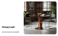 Space-Saving Round Pedestal Table Nordic Design circular table with Tripod Base Modern design Household Furniture Minimalist for Small Apartment Dwellers, Families, Homeowners, Dining Room, Home, Kitchen, Morning Dining Corner