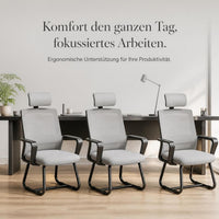 Ergonomic Office Chair with Headrest for Long Sitting Comfort