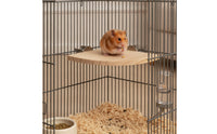 Unfinished Flat Bird Perch Natural Wooden Bird Perch Thick Cage Platform with Screw Wall-Mounted for Birds, Parrots
