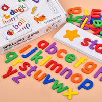 Lowercase Wooden Spelling Game Colorful Alphabet Matching Game Hands-on Letter Puzzle Set Word Recognition for Early Learners, Children