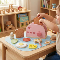 Wooden Bread Maker Toy Compact Tabletop Bread Maker Toy Rounded Edges for Children