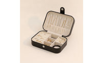 Portable Travel Jewelry Case Hard-Shell Jewelry Organizer with Earring Plate Safeguarding Space-Saving for Women, Travelers, Dresser