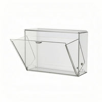 Wall-Mounted Storage Box PET Clear Plastic Organizer Transparent for Entryway