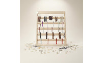 Wood Bracelet Organizer Large Capacity 5-Tier Jewelry Rack Easy Assembly Wooden Bracelet Stand for Spacious Wardrobe