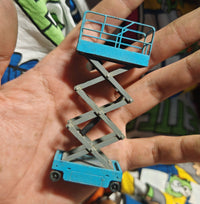 EZ 1/64高空作业车 剪式高空平台模型 微缩场景摆件
