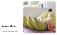 Banana-Shaped Lounger Cute Shape Bean Bag Chair Single Person Comfortable for College Students, Teens, Living Room