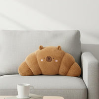 Croissant Capybara Pillow Padded Croissant Capybara Soft Toy Decorative for Bed