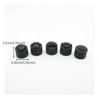 5 Pieces Soft-Touch Pickleball Paddle End Cap Textured Silicone Paddle Cap Guarding Handle Cover Grippy