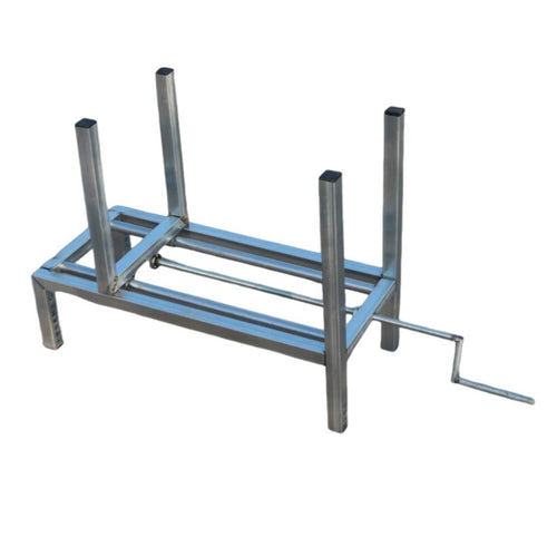 Adjustable Vegetable Tying Rack tubulars Steel Metal Vegetable Bundler Open-Bottom Design Crank-Adjust Bundling Stand