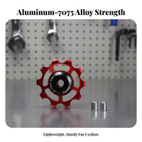 Rear Derailleur Pulley Wheel Lightweight Ceramic Bearing Guide Wheel Aluminumuminum Uminum Derailleur Pulley Long-Lasting Cycle