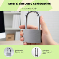Long U-shaped loop padlock, additionallong cabinet lock, waterproof, robustduty, protected for cabinets, outdoor use, home, garage, tool chest
