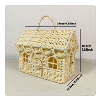 Woven House Basket Border House-Shaped Basket Gift Presentation
