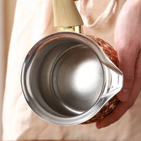 3 Pieces Turkish Coffee Pot Drip Spout Stainless Butter Warmer Easy to Clean Stovetop Cookware for Kitchen