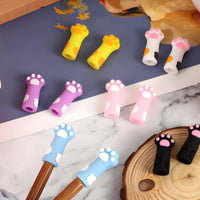 6 Pieces Crochet Hook Cover Multi-Color Silicone Needle Stopper for Crocheters