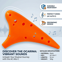 12 Hole Alto Ocarina Resin Instrument for Beginners, Alto Hole for Learners, Ergonomic Design Ocarin - Image 6