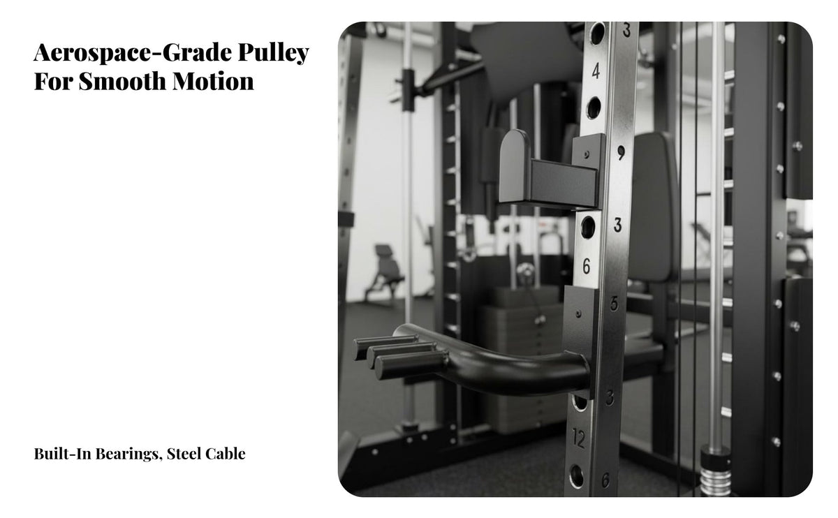 Complete Guided Machine Commercial Grade Complete Home Gym Heavy-Duty Steel Frame Comprehensive Training Machine for Bodybuilders, Beginners