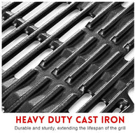 Cast Iron Grill Grate and Griddle Set for Weber Q100 Q1000 Q1200 (2 Pieces)
