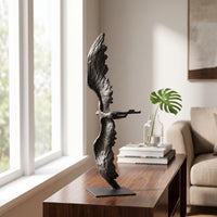 Spiritual Sculpture Minimalist Angel Statue Standing Tabletop Ornament for Mantel