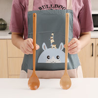 33cm Long Handle Wooden Soup Spoon for Cooking