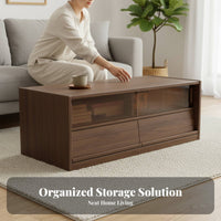 Square Coffee Table with Drawers Minimalist design Living Room Furniture for Home