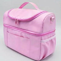 Travel Bag and Tote Bag for Women, Cool Bag with 2 Compartments and External Pockets, Portable Picnic Bag or Delivery Bag, Single Shoulder Strap