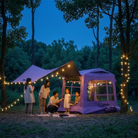 Integrated Outdoor Air Tent Bed Spacious Inflatable Tent with Awning Portable Breathable for Campers, Camping