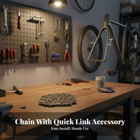 Cycle Chain Universal Fit Electric Bike Chain Drivetrain Part Long-Lasting Wear-Withstand Ant for Cyclist S, Commuting
