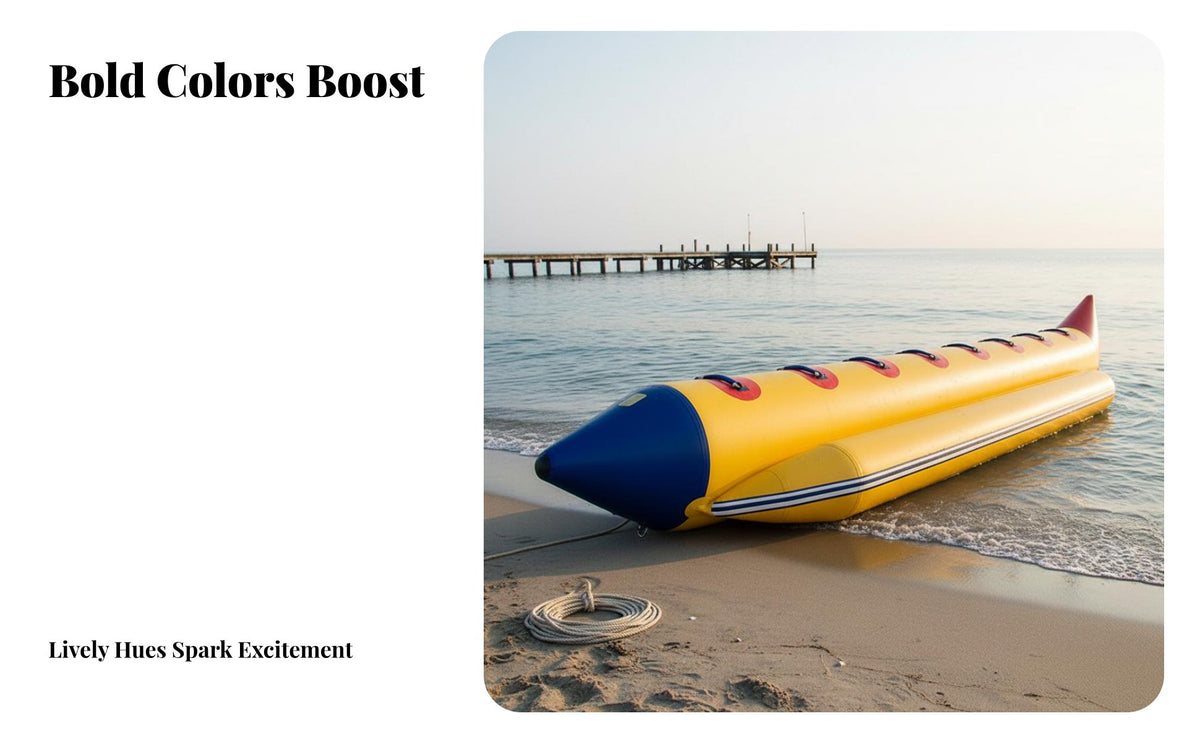 Inflatable Inflatable Banana Multi-Person Towable Flying Fish Raft Exciting Ride Inflatable Rotating Gyro for Tourists, Teenagers, Beach, Lake, Resort