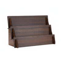 Wooden Card Display Solid Wood Wooden Greeting Card Holder Space Saving Stepped Countertop Organizer for Retail Counter, Office Desk