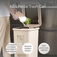 Large Capacity Trash Can with Foot Pedal and Lid