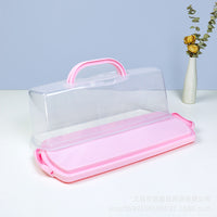 Reusable Cake Roll Packaging Box for Home Use, Long Strip Towel Roll Dessert Rectangular Toast Box