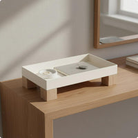 Wood Desktop Storage Box Decorative Square Wooden Tray Multi-Purpose