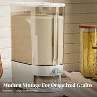 Airtight Seal Rice Dispenser Moisture-Proof Rice Storage Bin Dustproof for Countertop, Pantry, Narrow Areas