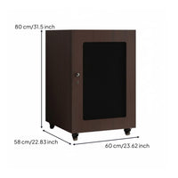 AV Equipment Tower Audio Rack Home Theater Component Rack KTV Sound System Cabinet Locking Media Cabinet Wood Construction Adjustable Shelves Suitable for Home Theater Studio KTV Room