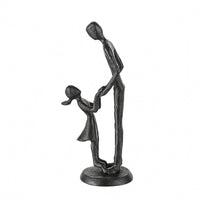 Abstract Family Sculpture Elongated Cast Metal Ornament Decorative Home Decoration