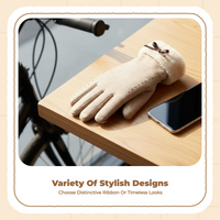 Winter Wool Gloves, Women, Touchscreen, Warm, Outdoor, Gift