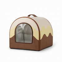Pet House with Ice Packs Portable Cooling Cat House Indoor Cooling Cave for Cats