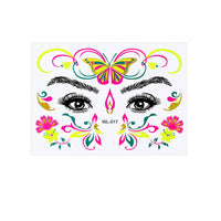 Event Face Decal Sticker, Luminous Sparkle, Waterproof, Nightclub