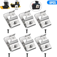 6pcs电动钻头工具挂钩适用dewlat N268241工具皮带夹配螺丝WT01