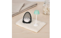 Miniature Living Room Set Hollow Design Dollhouse Chair and Lamp Set