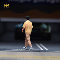 VM 1/64黄短袖插兜男生微缩人偶 微缩场景3D打印彩色手办摆件