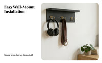 Wooden Hook Shelf Coat Hook Shelf Farmhouse Style Rustic