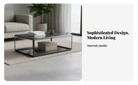 Minimalist Aesthetic Modular Coffee Table Group Two-Tier Storage Household Furniture Sturdy and Long-Lasting Home Furnishings Spacious Tabletop for Apartment Dwellers, Interior Designers, Office Managers, Living Room, Lounge Area, House