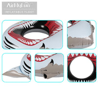 New Shark Swim Ring, Thickened Printed Swimming Ring, Children's Water Party Toy, Factory Direct