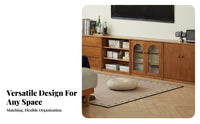 Modular Design Combinable Low Cabinet Adjustable Shelves Media Equipment Console Ready to Use Household Furniture Odorless for Office Workers, Audiophiles, Living Room, Bedroom, Home Studio, Entryway